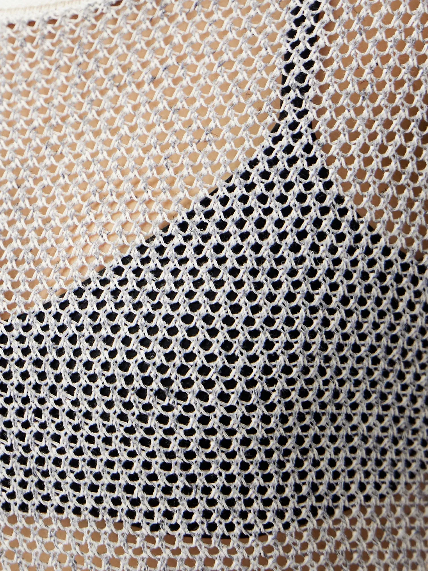 Amoretu Linen Crochet Hollow Out Top