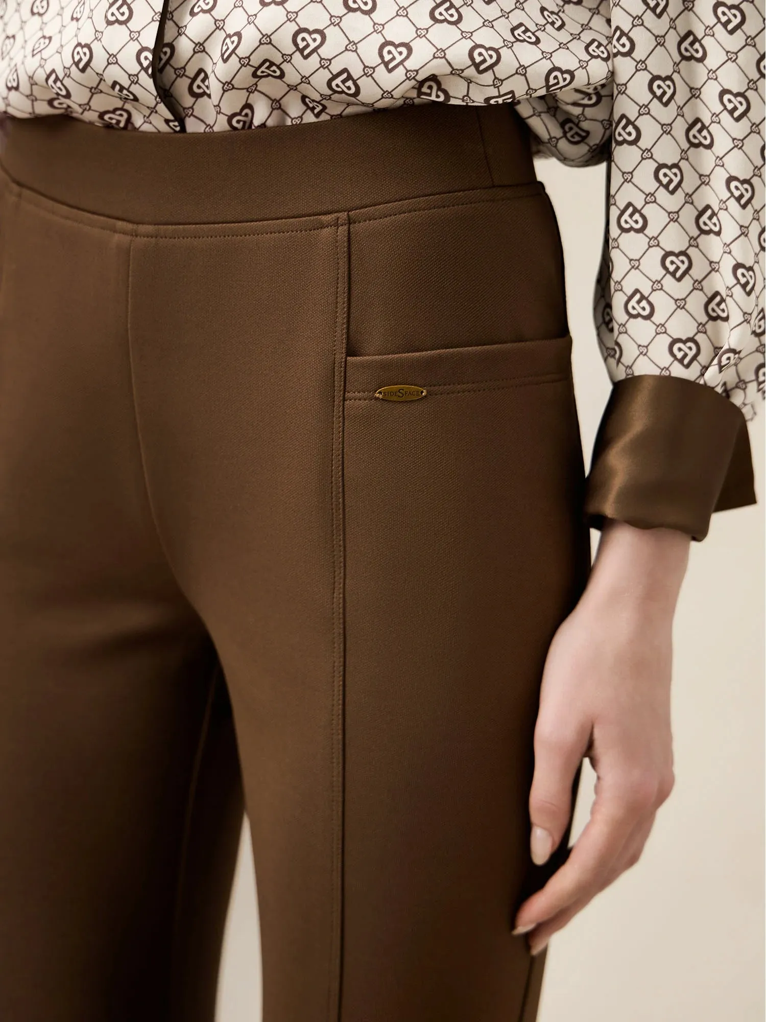 Amoretu Women's Stretch Slim Fit Flared Pants