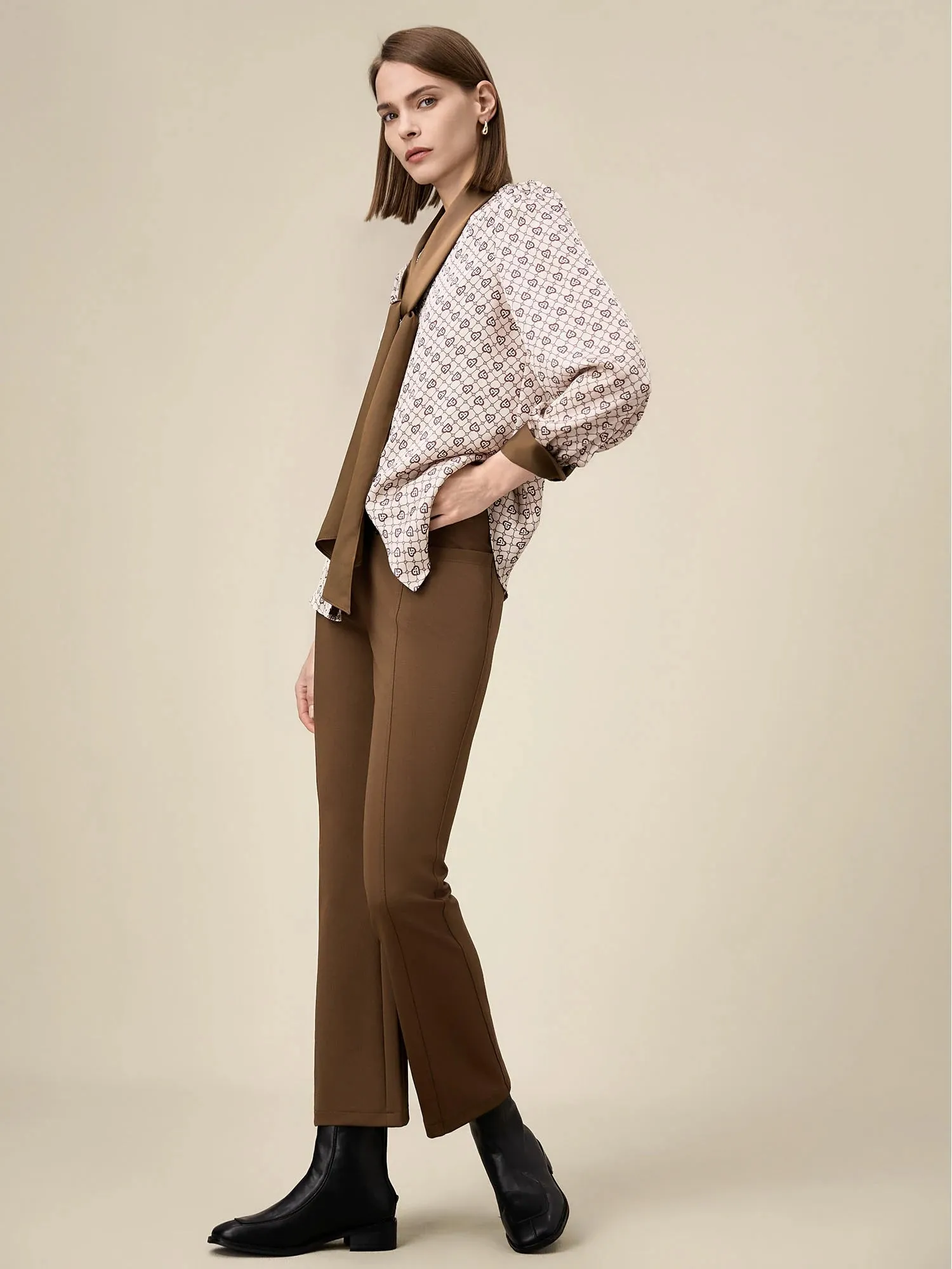 Amoretu Women's Stretch Slim Fit Flared Pants