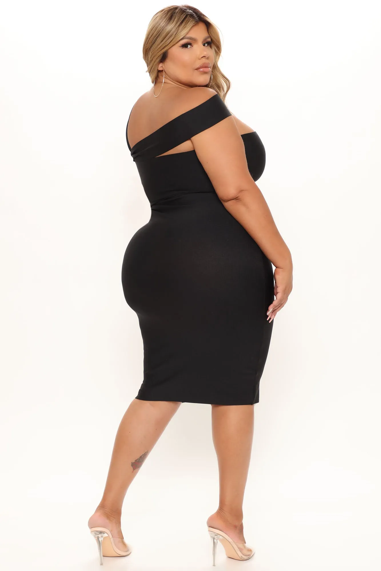 Bad And Bandage Midi Dress - Black