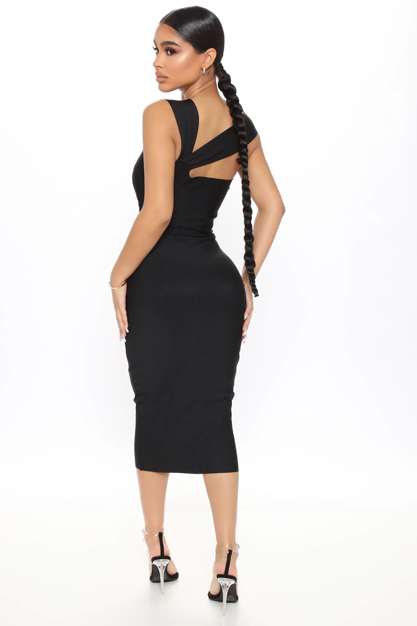 Bad And Bandage Midi Dress - Black
