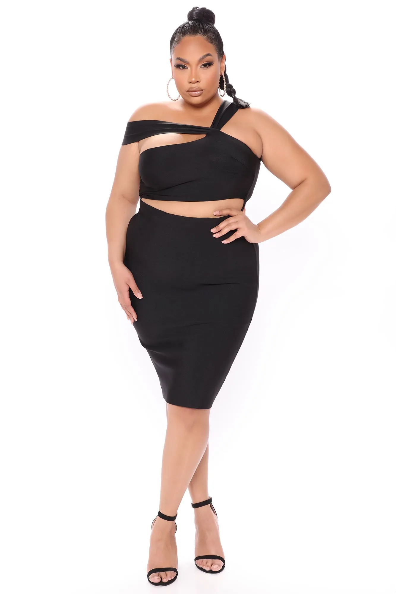 Bad And Bandage Midi Dress - Black