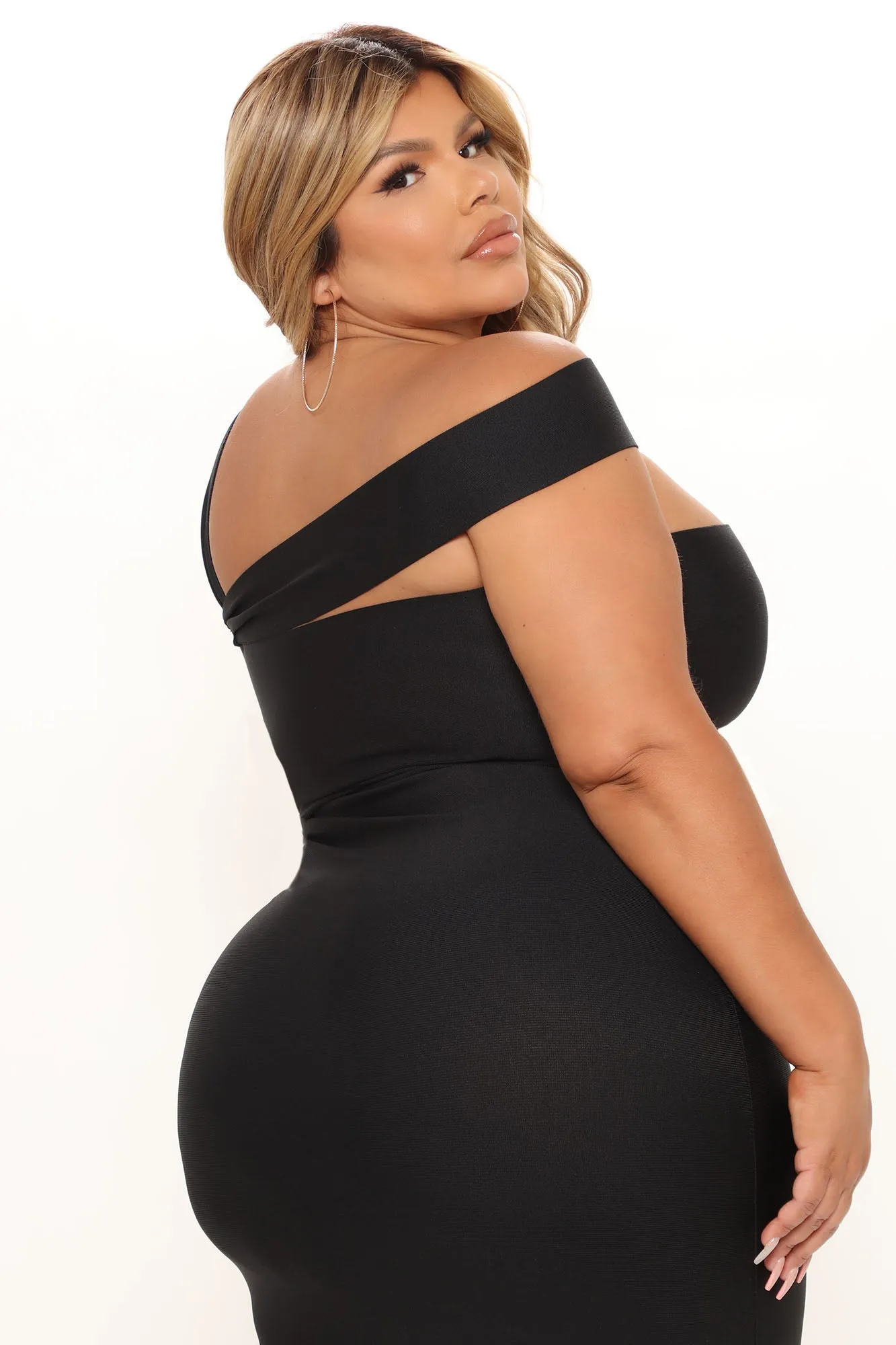 Bad And Bandage Midi Dress - Black