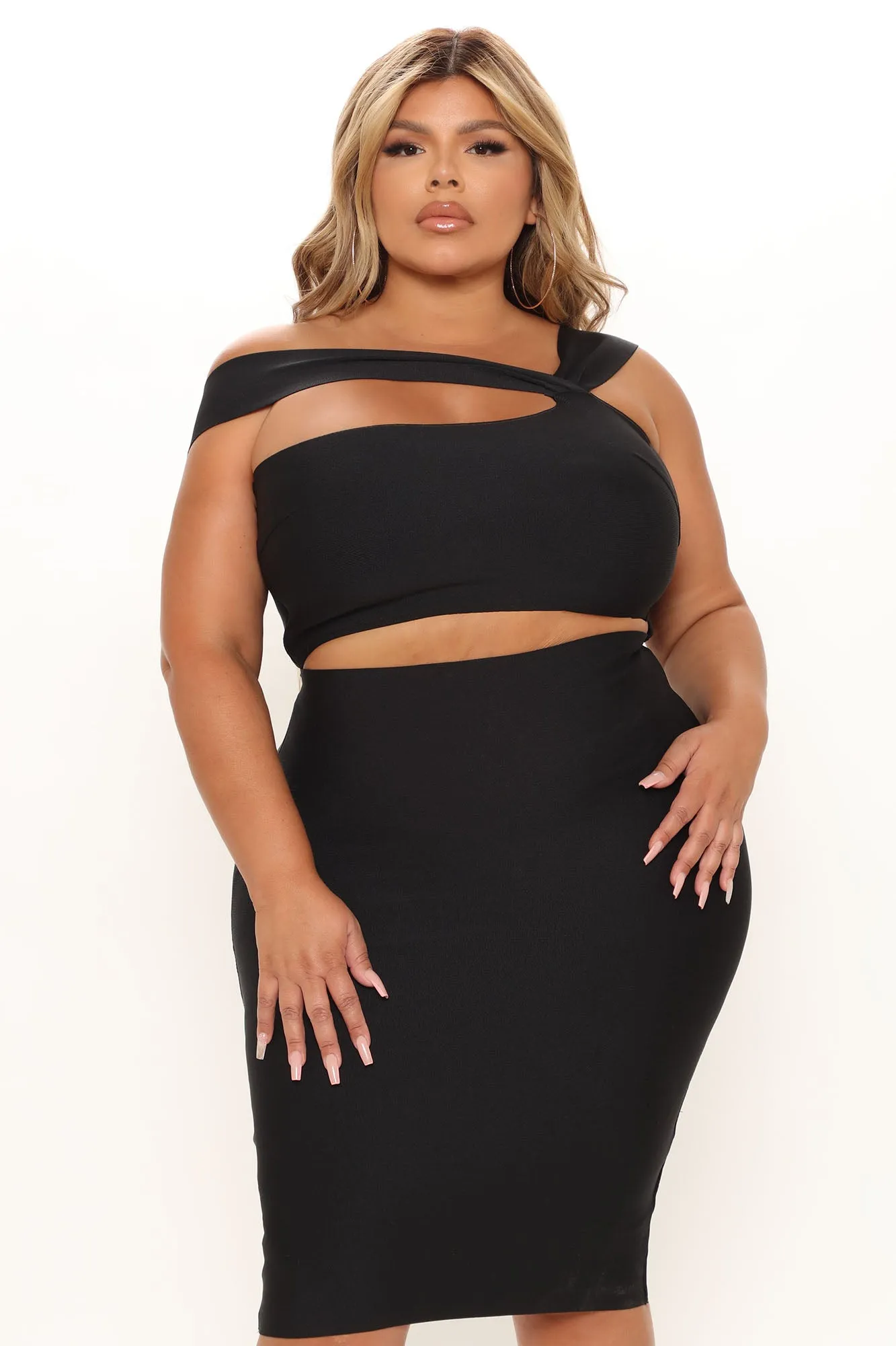 Bad And Bandage Midi Dress - Black