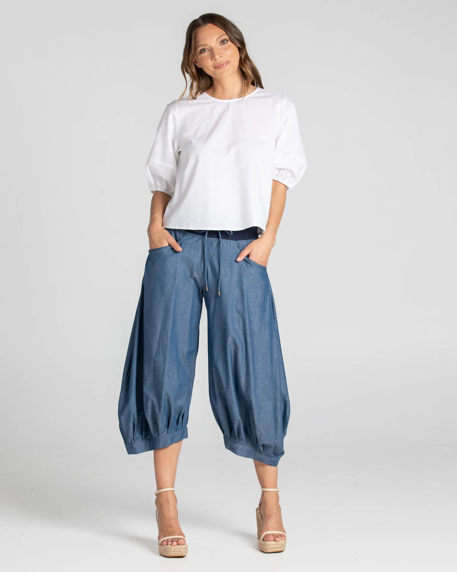 Boom Shankar Guru Pant Blue Chambray
