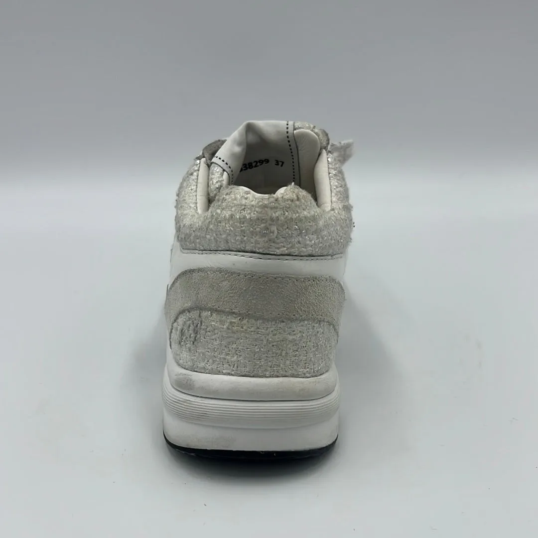 Chanel Tweed Interlocking CC Logo Designer Trainers  Sz: 7 (37)