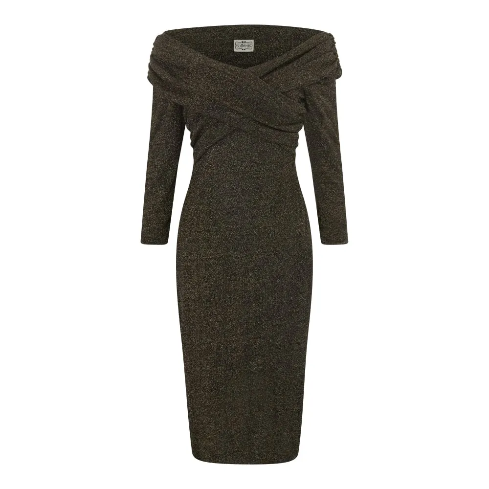 Collectif Vintage Women's Hollie Lurex Wiggle Pencil Dress