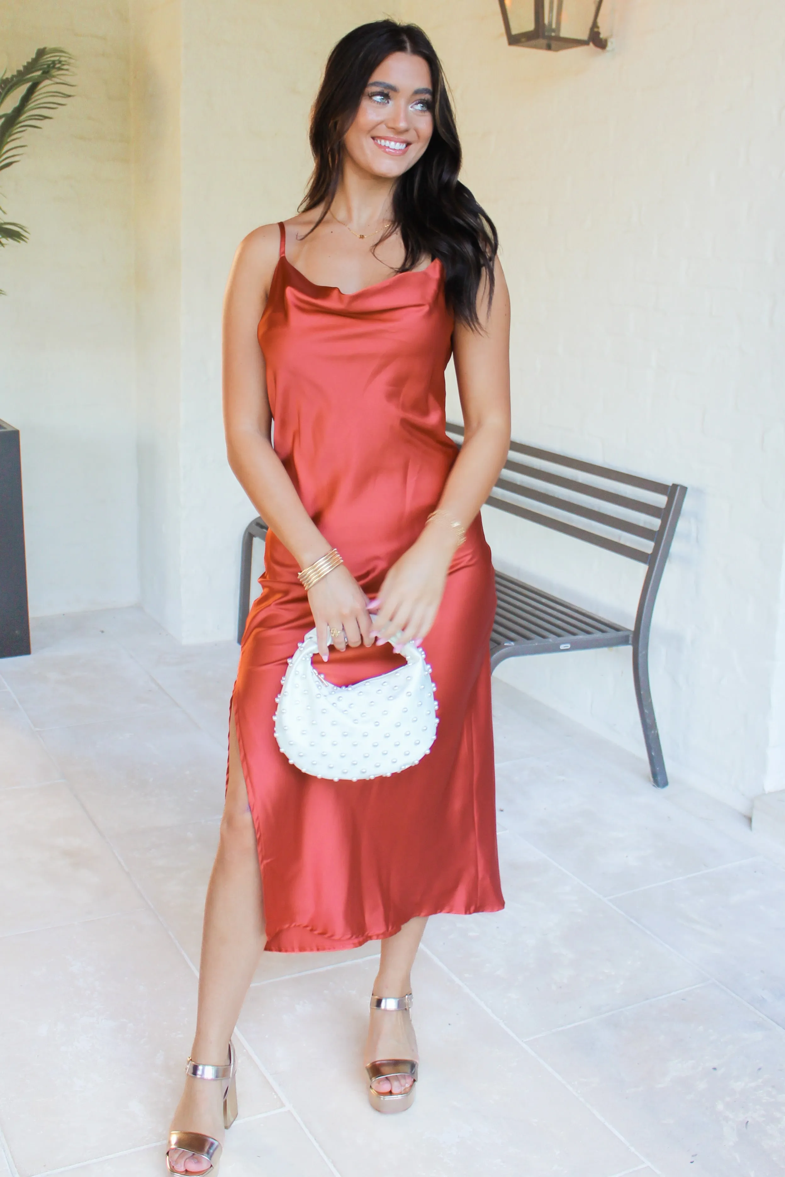 Distant Memories Satin Maxi Dress
