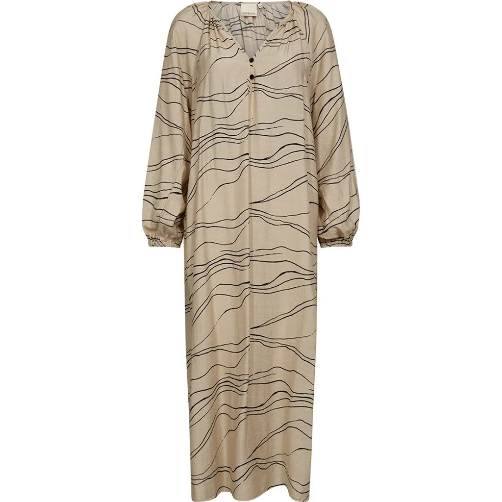 Evy maxi Dress / 100264 - Cream Graphic