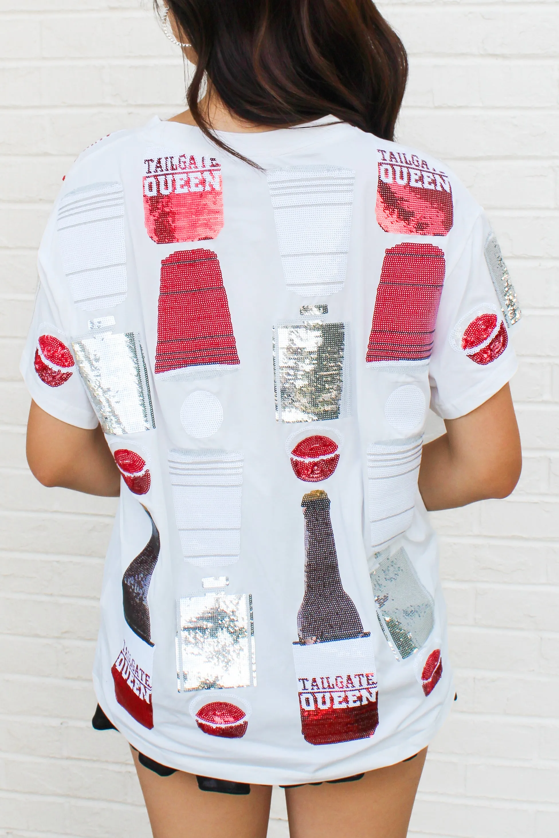 Icon Drinks Tee in Crimson by Queen of Sparkles