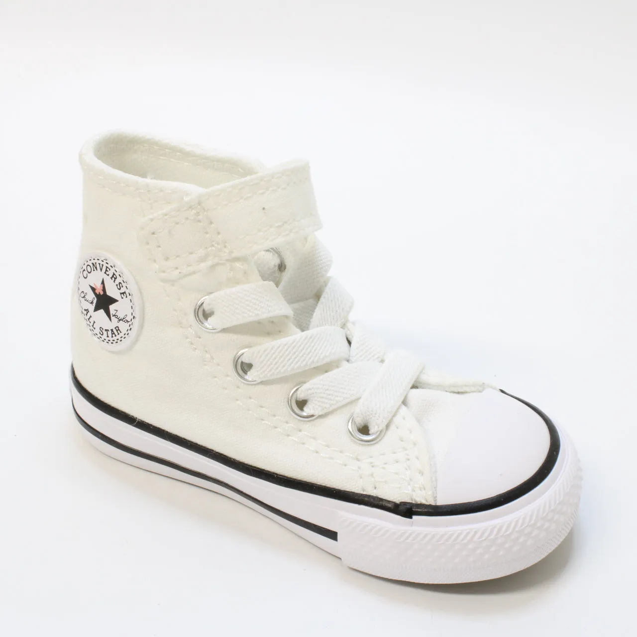 Kids Converse All Star Hi 1Vlace White Pink Phase Grape Fizz Uk Size 4 Infant