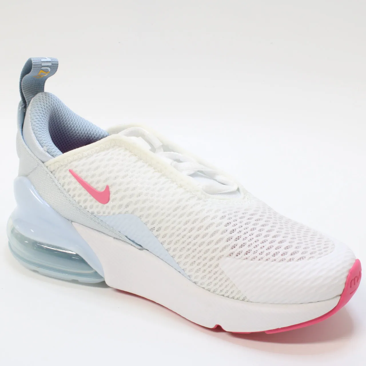 Kids Nike Air Max 270 Ps White Pinksicle Blue Tint Light Armory Blue Uk Size 11 Youth