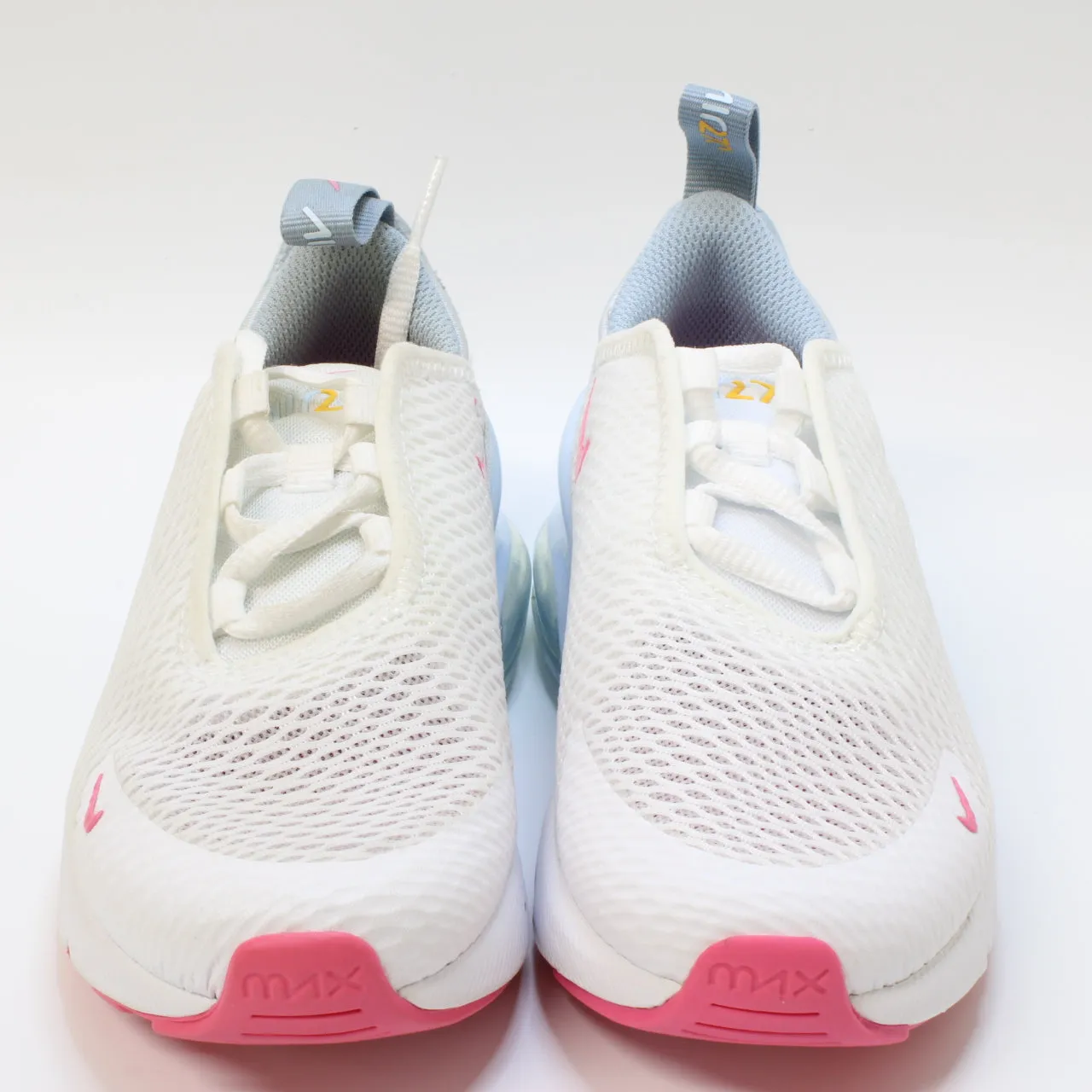 Kids Nike Air Max 270 Ps White Pinksicle Blue Tint Light Armory Blue Uk Size 11 Youth