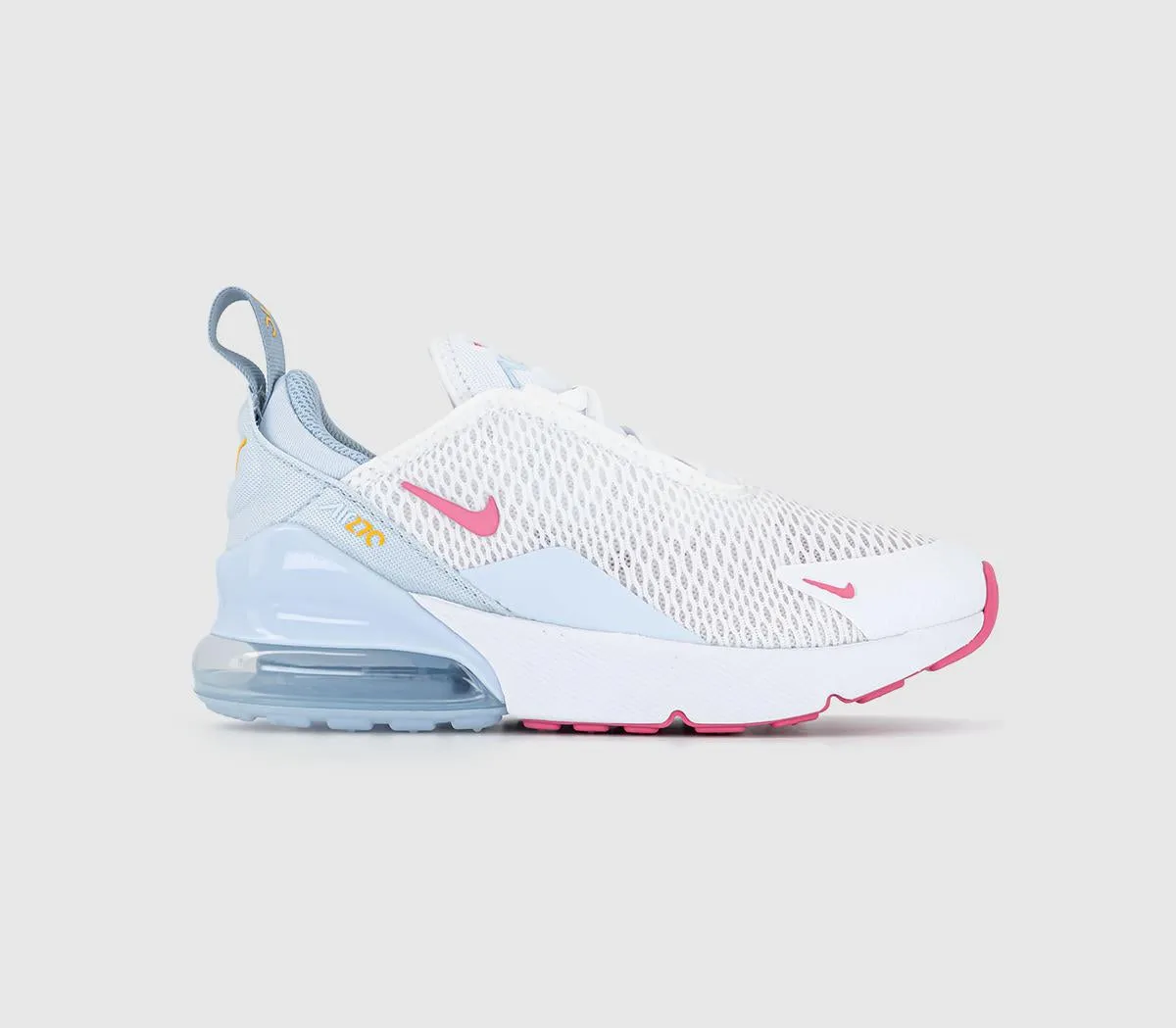 Kids Nike Air Max 270 Ps White Pinksicle Blue Tint Light Armory Blue Uk Size 11 Youth
