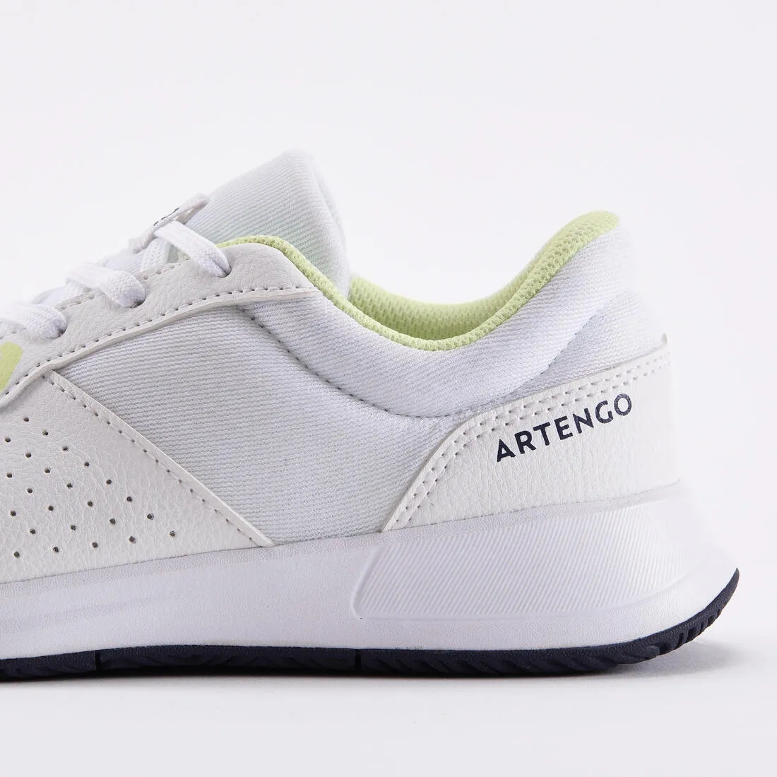 Kid's Tennis Shoes Lace-up - Essential White/Yellow
