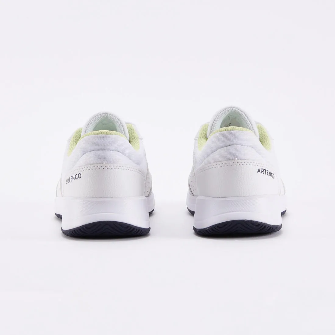 Kid's Tennis Shoes Lace-up - Essential White/Yellow