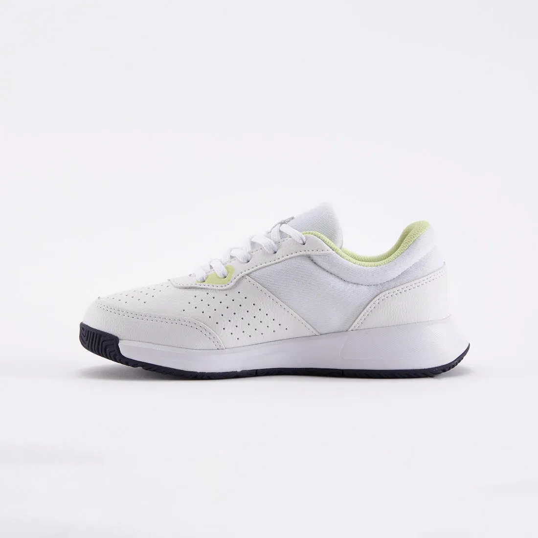 Kid's Tennis Shoes Lace-up - Essential White/Yellow