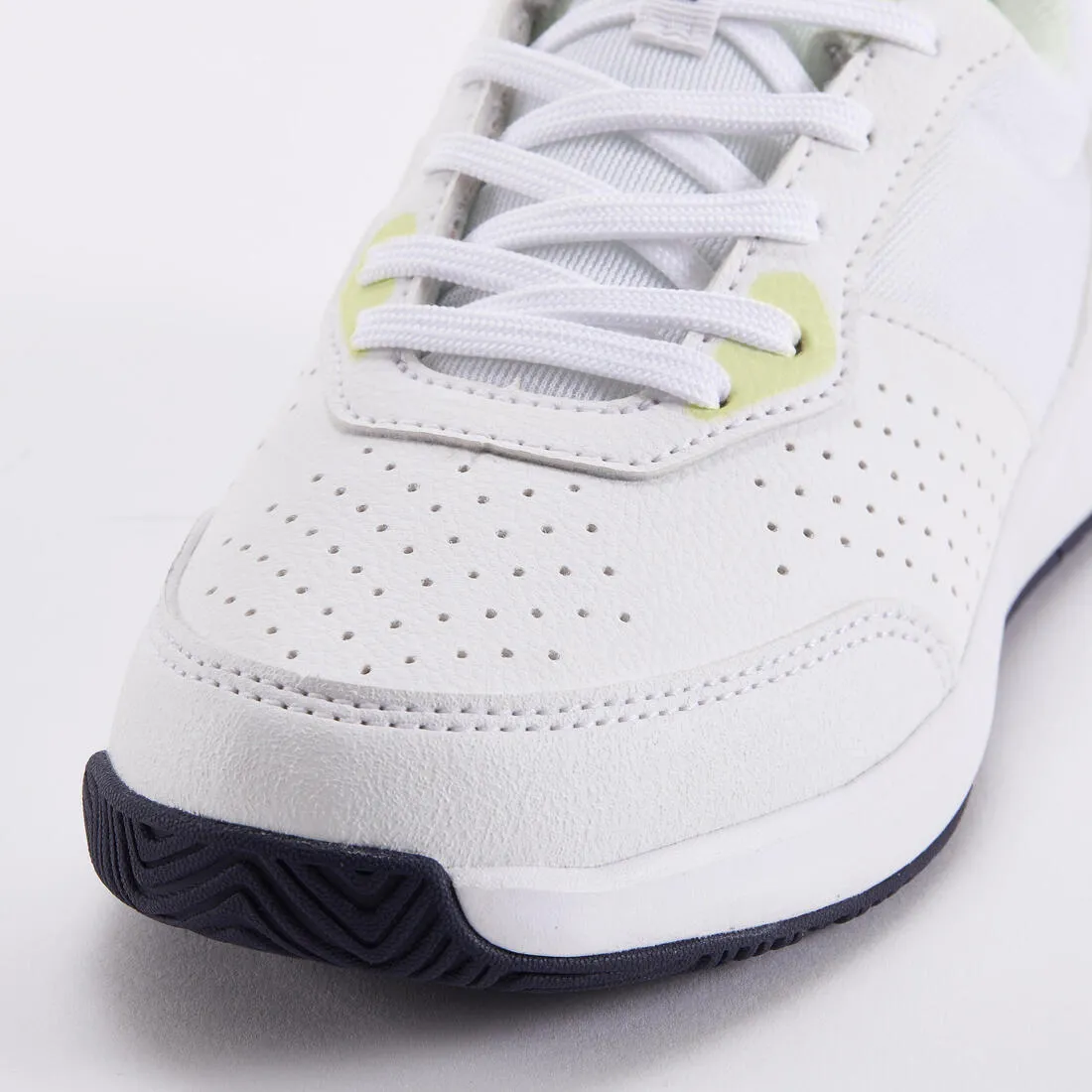 Kid's Tennis Shoes Lace-up - Essential White/Yellow