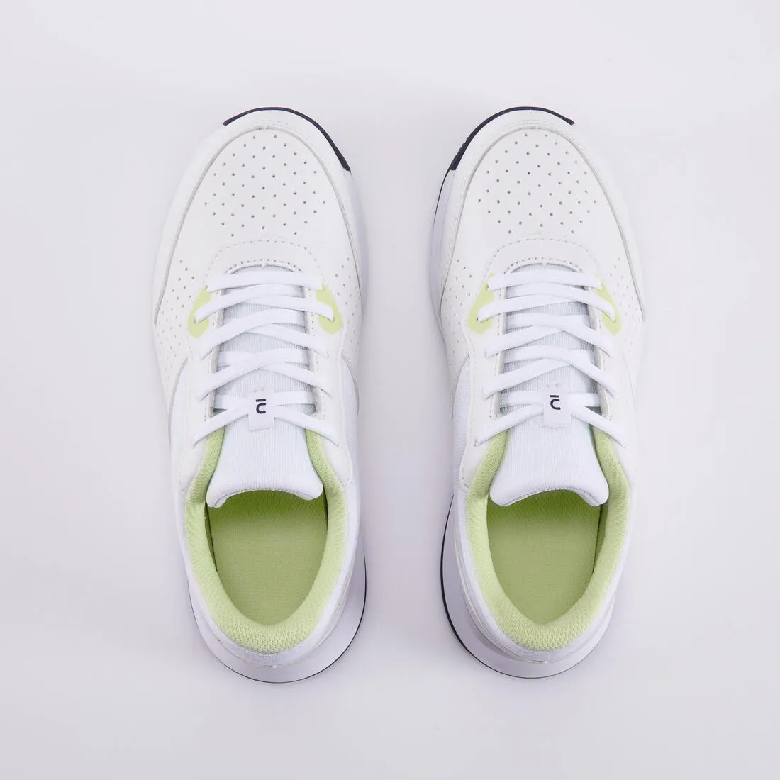 Kid's Tennis Shoes Lace-up - Essential White/Yellow