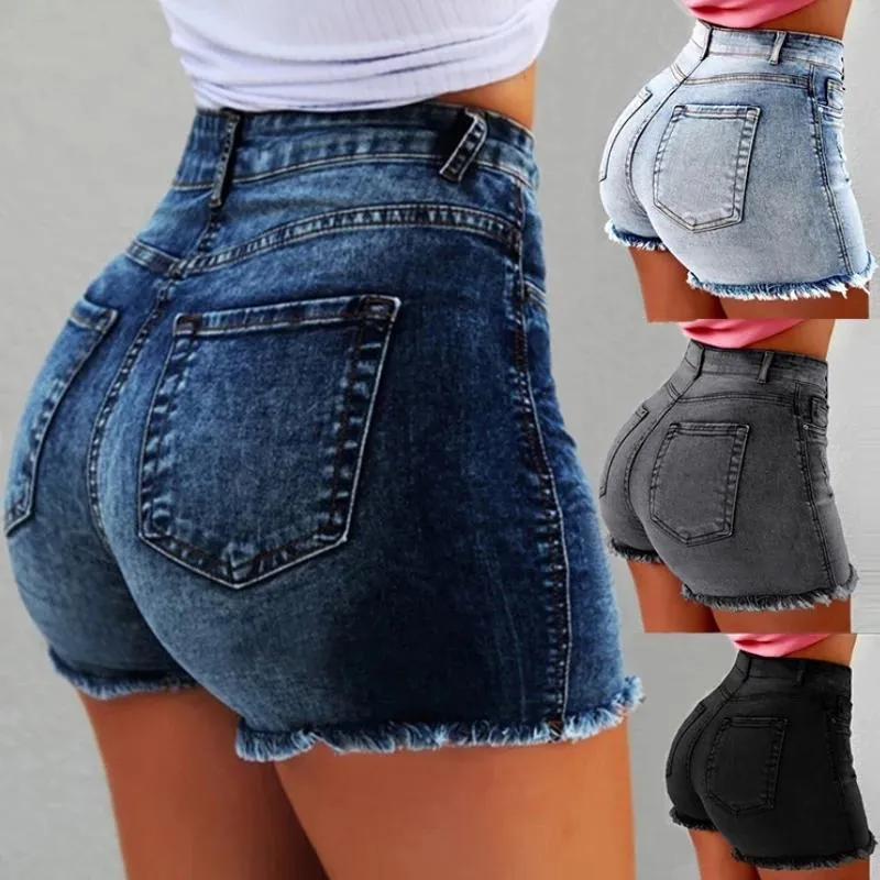 Ladies Denim Short High Waist Pants