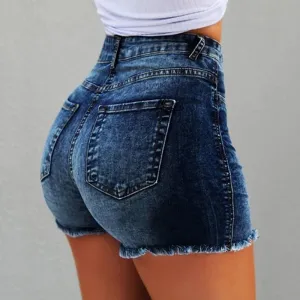 Ladies Denim Short High Waist Pants
