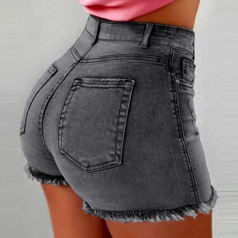 Ladies Denim Short High Waist Pants