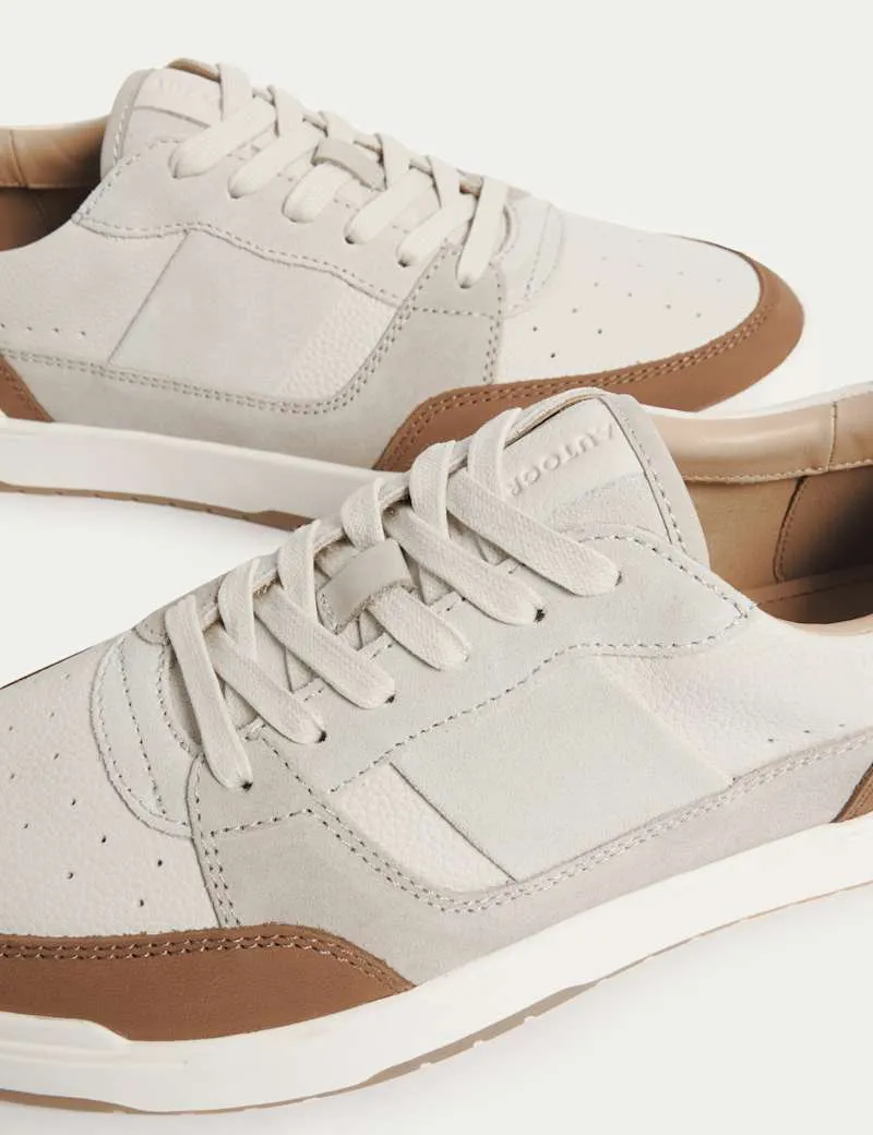 Leather Lace Up Trainers