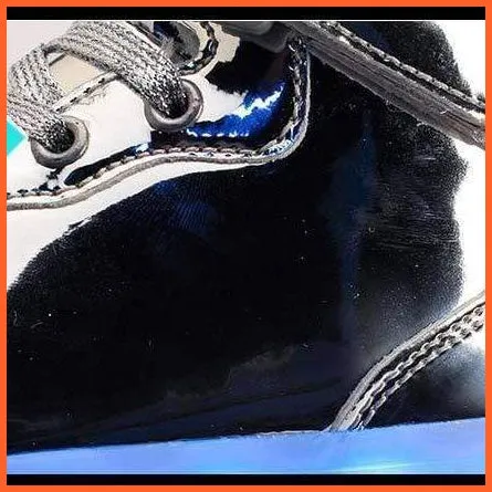 Led Sneakers Shiny Silver 7 Led Colors And Usb Easy Charging