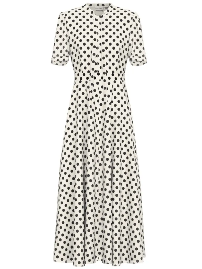 Marella Women's LORENZA Dot Print Midi Dress 25132211412 Col 001