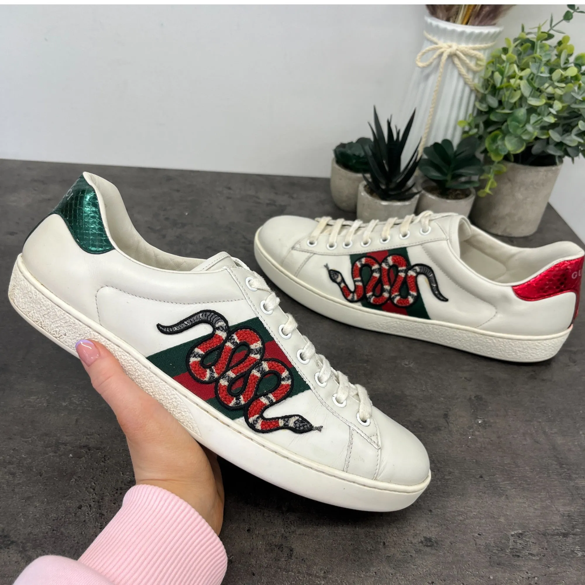 Men's Ace Kingsnake Low Trainers White Size EU 42.5 / UK 8.5