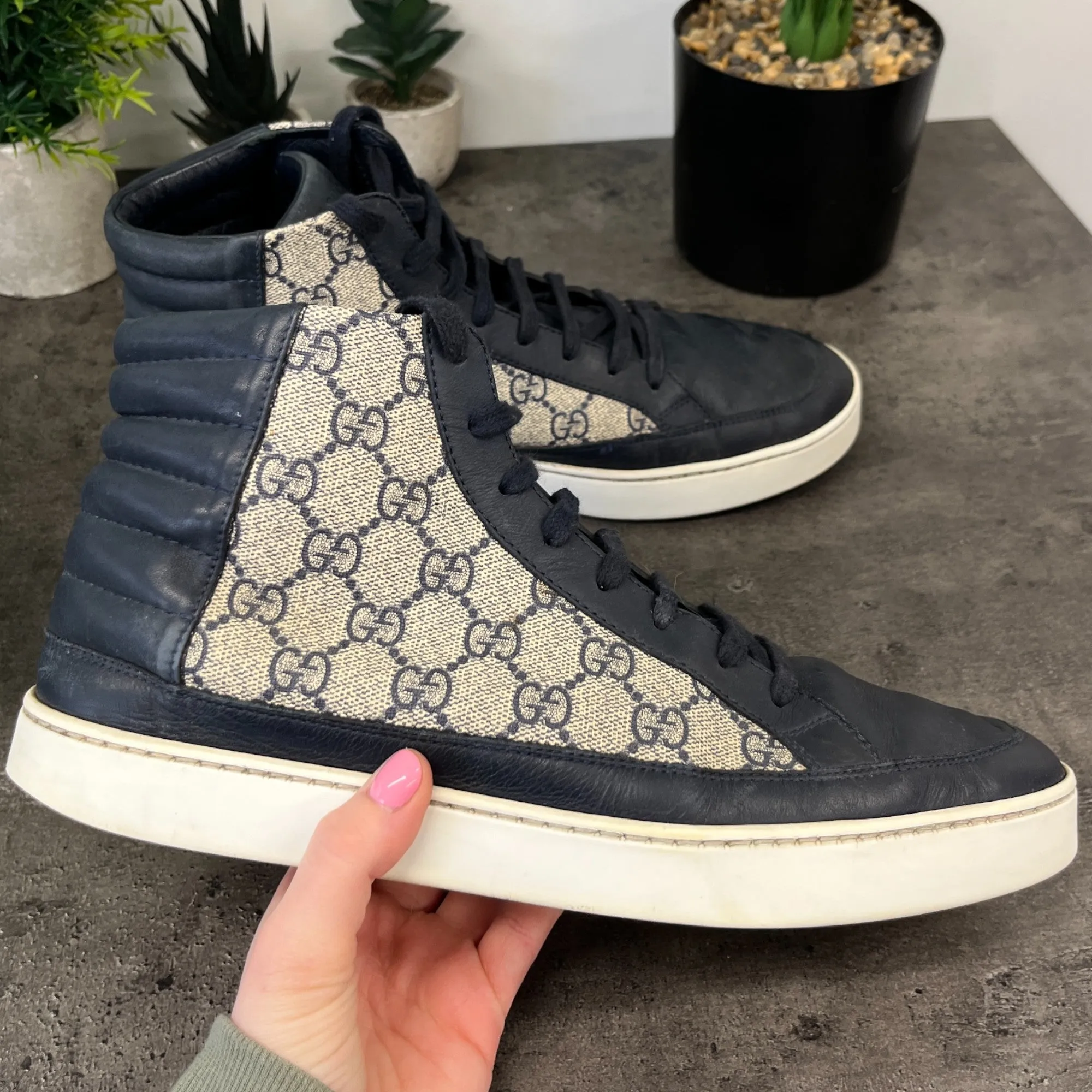 Men's Gg Supreme High Trainers Navy Size EU 42 / UK 8