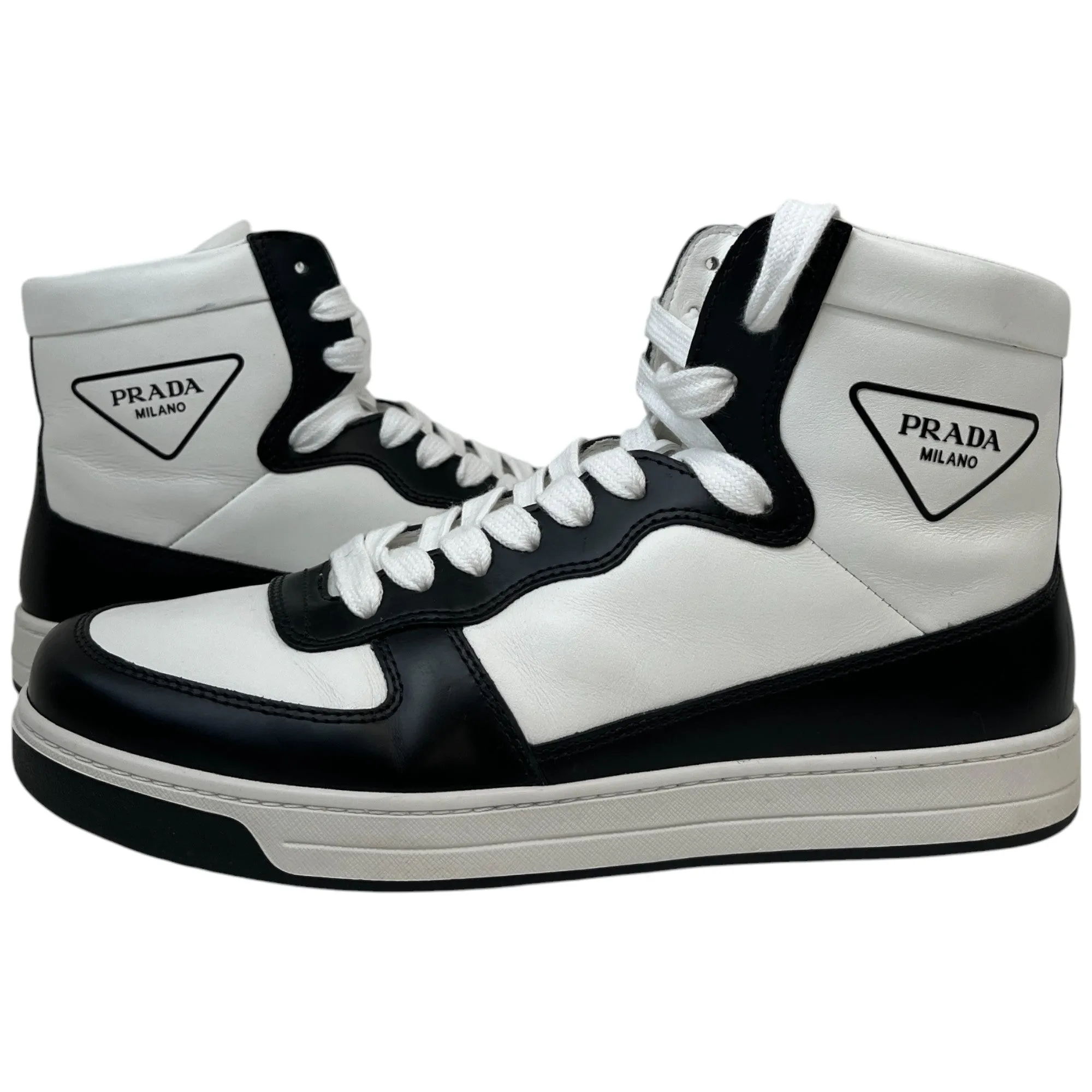 Men's Logo High Trainers White Size EU 42.5 / UK 8.5