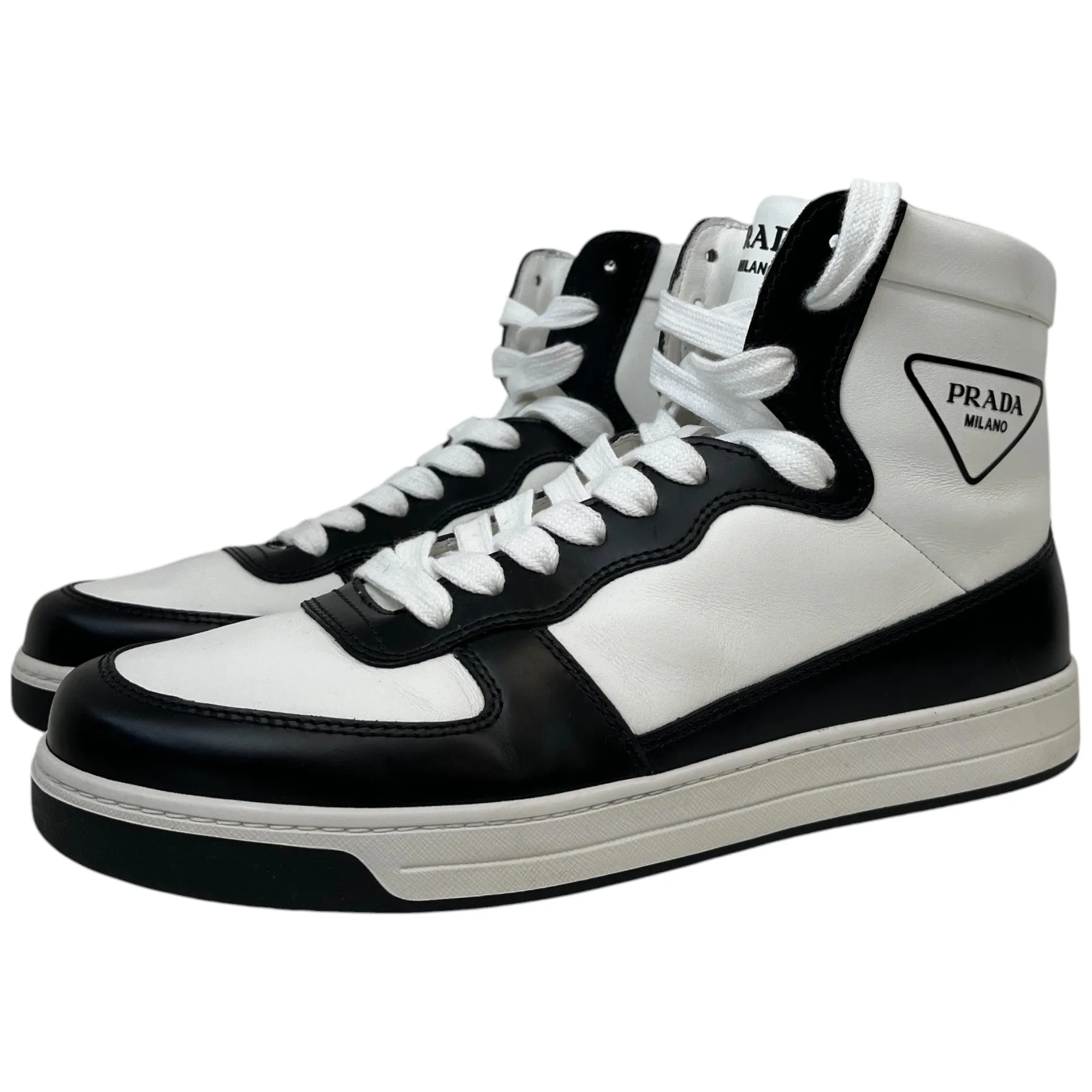 Men's Logo High Trainers White Size EU 42.5 / UK 8.5