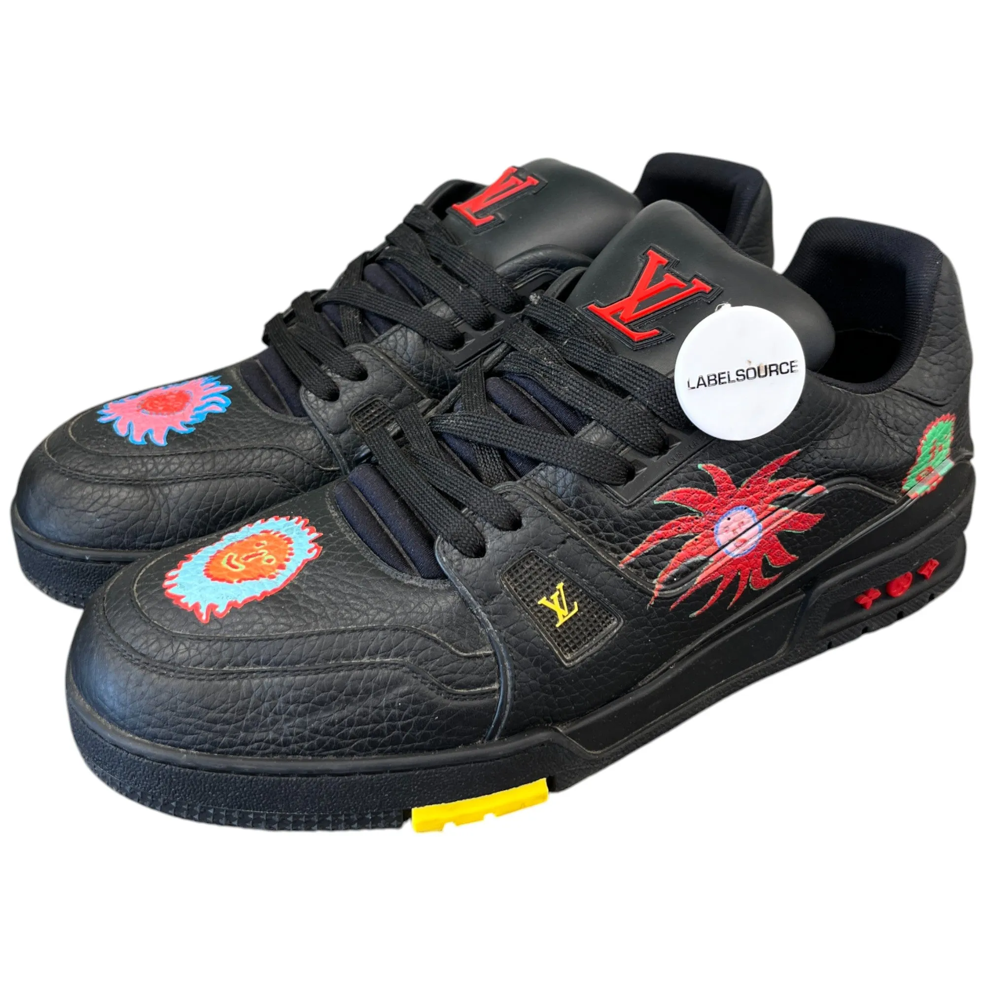 Men's Lv X Yayoi Kusama Low Trainers Black Size EU 44 / UK 10
