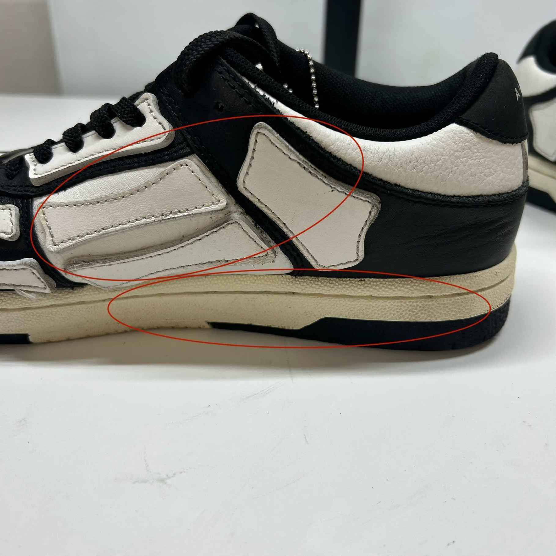 Men's Skeleton Top Low Trainers Black Size EU 41 / UK 7