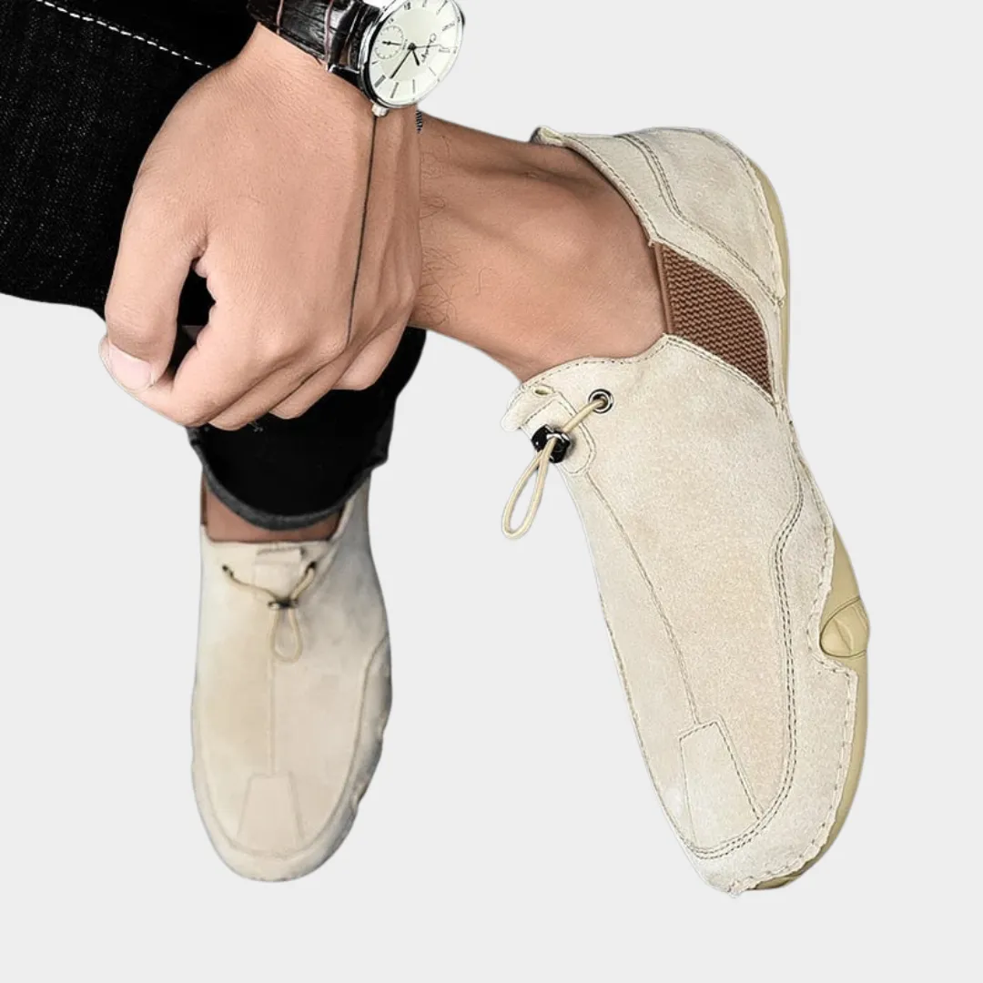 Mens Vegan Leather Loafers  Adjustable String  Comfortable Fit  Smart Casual  Multiple Colours