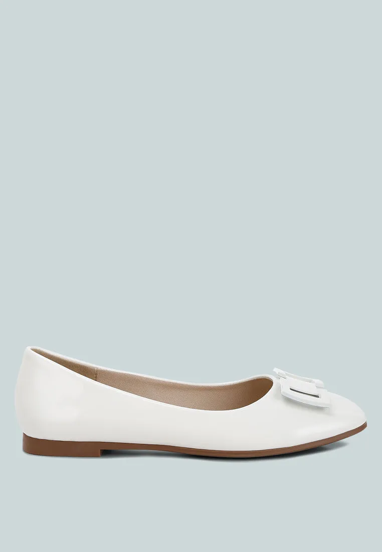 Nek Embellished Flat Ballerinas by London Rag