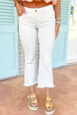 No Complaints Here Cropped Flare Jeans