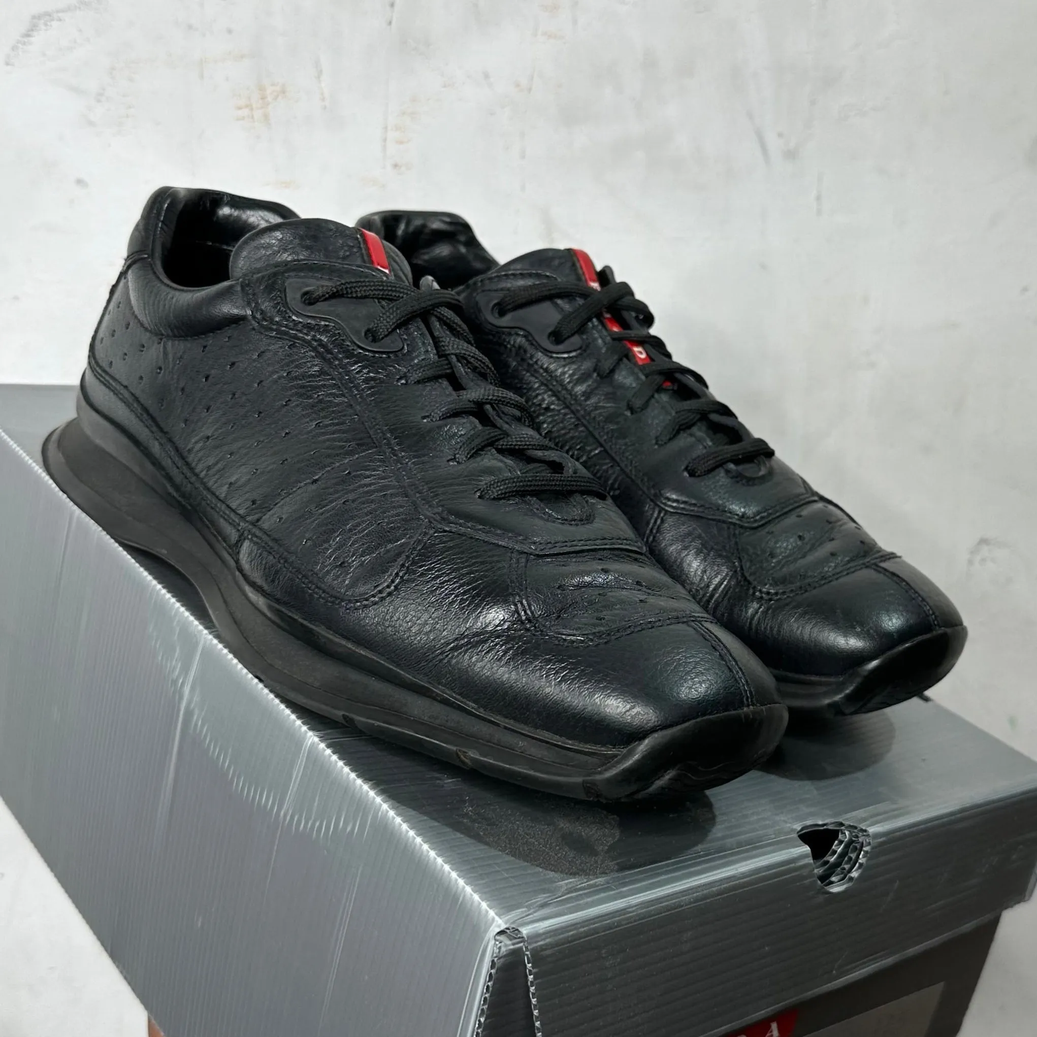 PRADA Calzature Leather Trainer