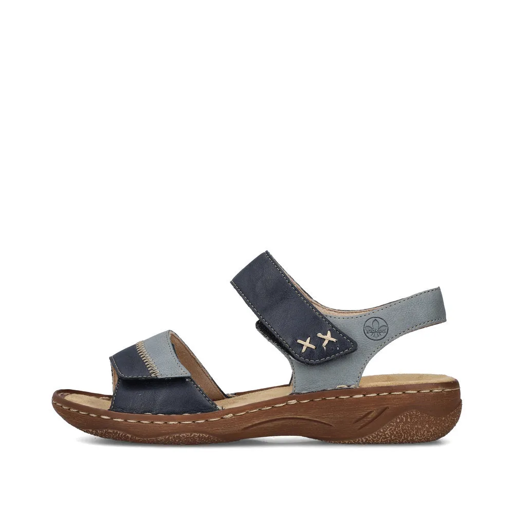 Rieker V2860 BLUE Touch Fastening Comfort Sandal V2860-14