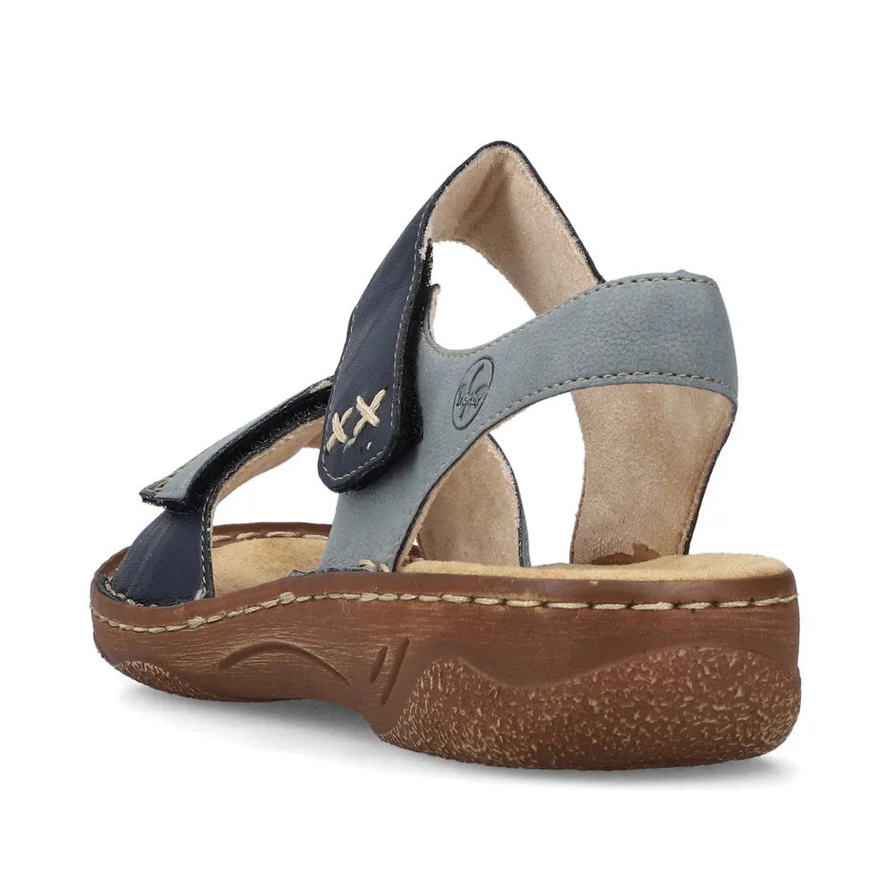 Rieker V2860 BLUE Touch Fastening Comfort Sandal V2860-14