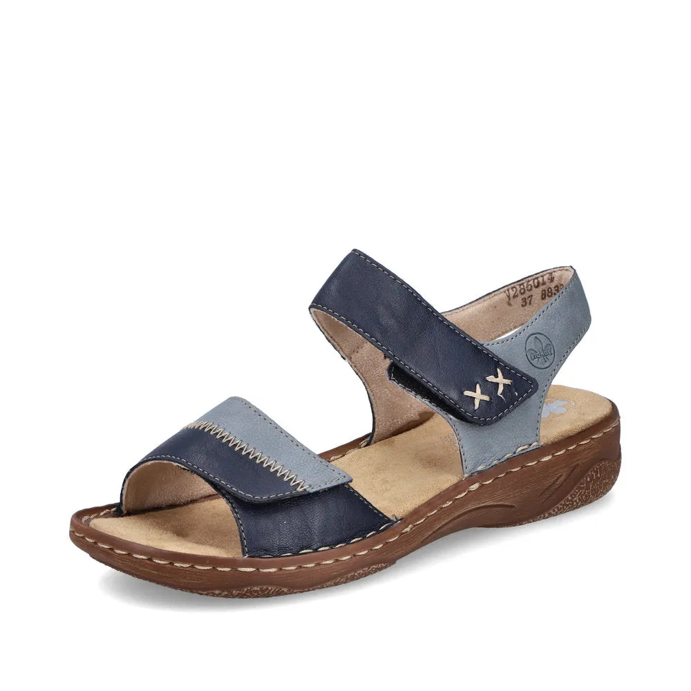 Rieker V2860 BLUE Touch Fastening Comfort Sandal V2860-14
