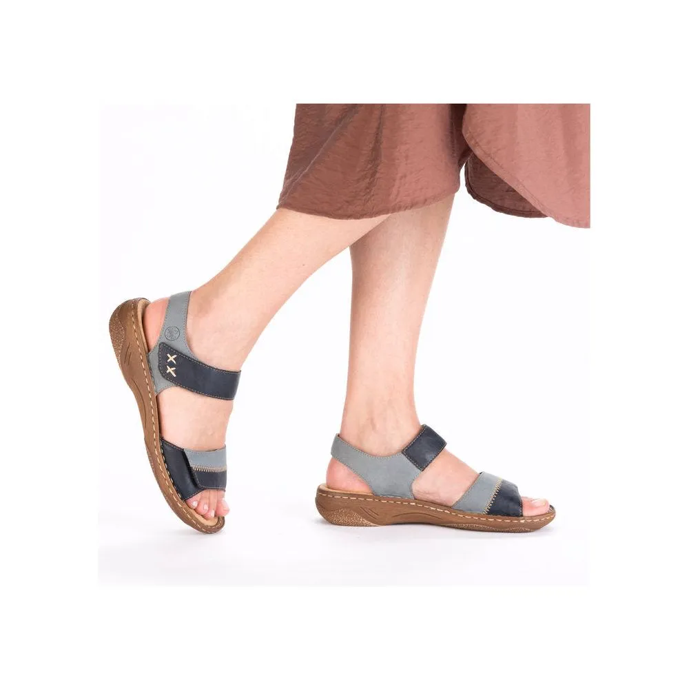 Rieker V2860 BLUE Touch Fastening Comfort Sandal V2860-14