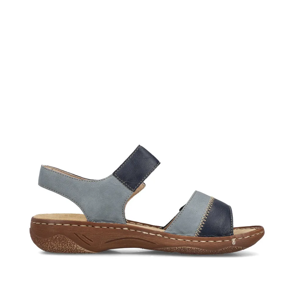 Rieker V2860 BLUE Touch Fastening Comfort Sandal V2860-14