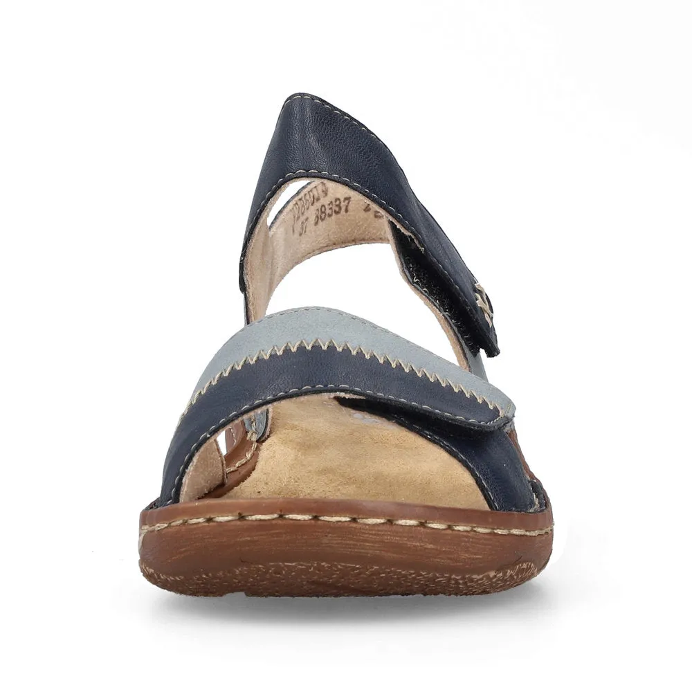 Rieker V2860 BLUE Touch Fastening Comfort Sandal V2860-14