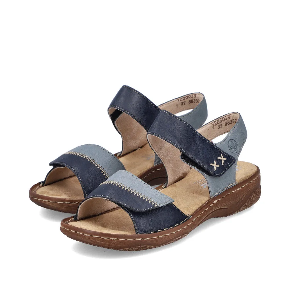 Rieker V2860 BLUE Touch Fastening Comfort Sandal V2860-14