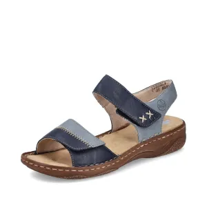 Rieker V2860 BLUE Touch Fastening Comfort Sandal V2860-14