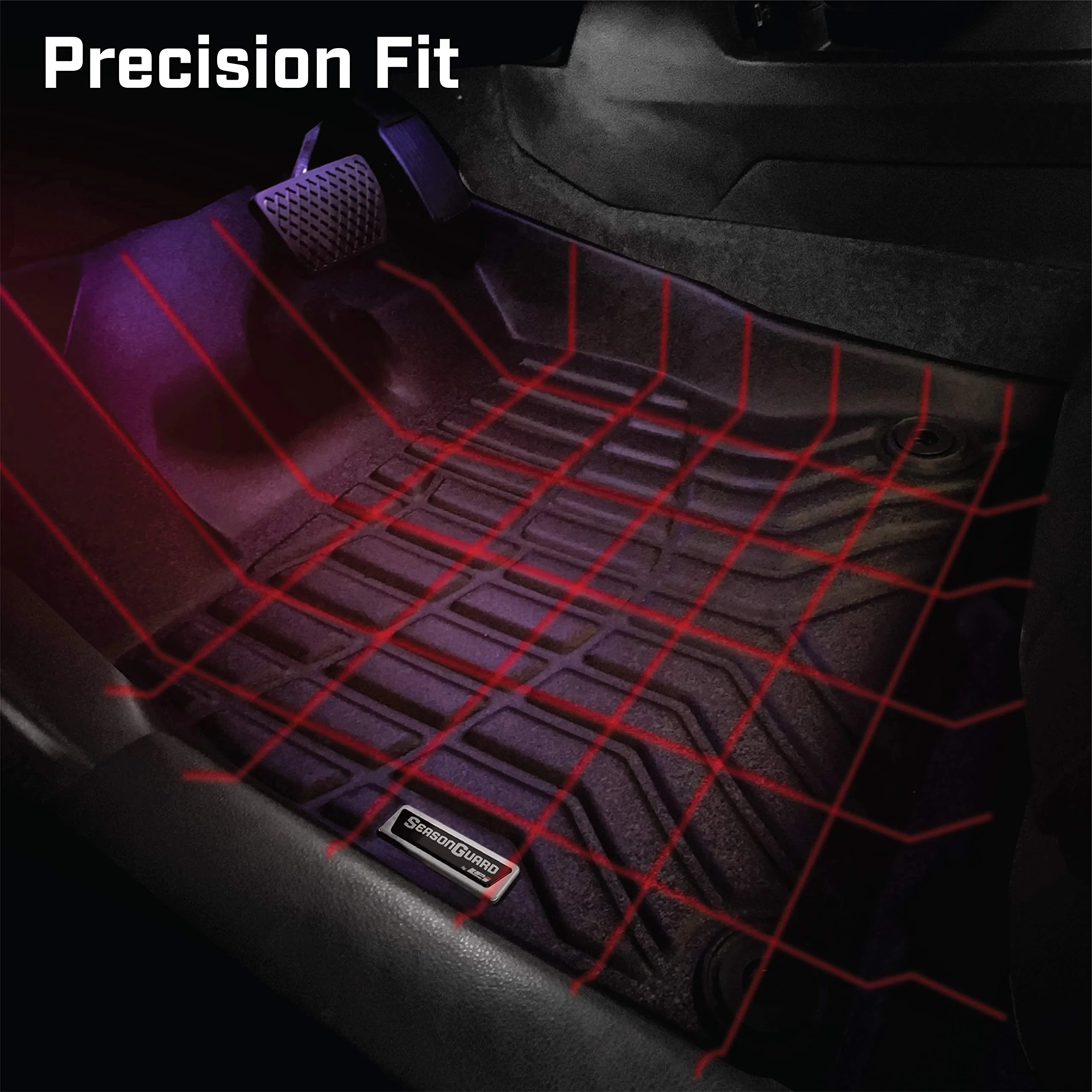 Season Guard Floor Mat Liner, Chevrolet Silverado 1500 Crew Cab 2019-2020 Front and Rear Seat 3pc
