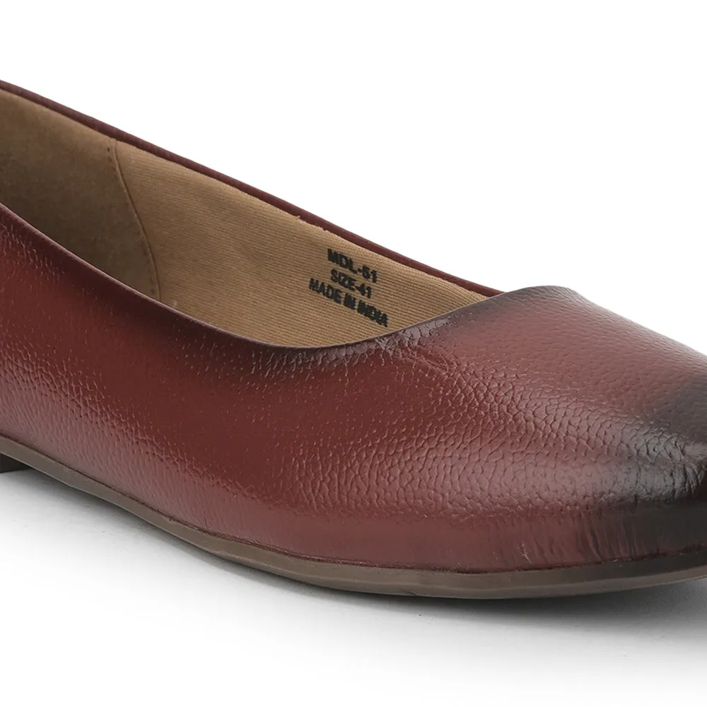 Senorita Casual (Cherry) Ballerina Shoes For Ladies MDL-51 By Liberty