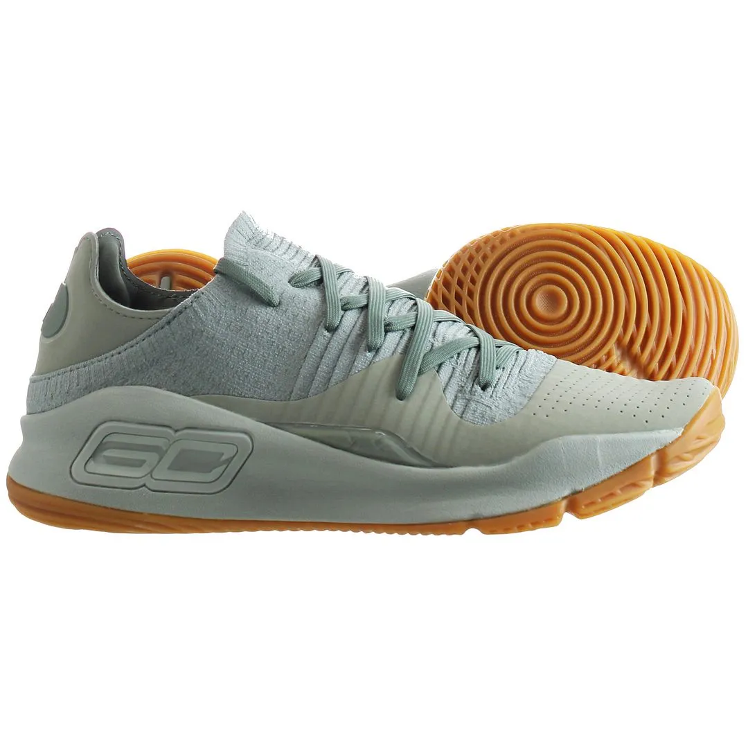 Under Armour Curry 4 Low Mens Green Basketball Shoes
